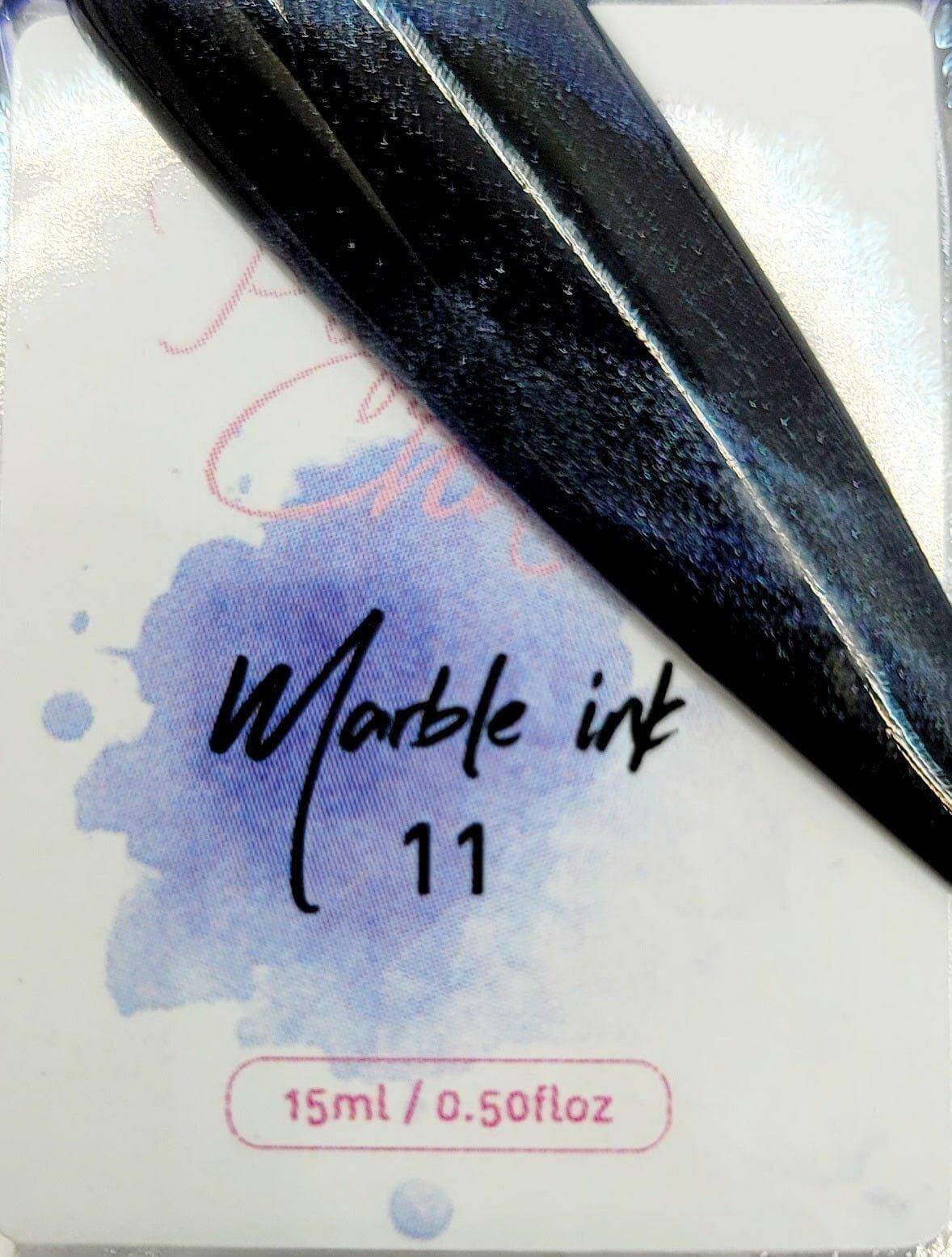 Metallic Marble Ink 11 by thePINKchair - thePINKchair.ca - Nail Art - thePINKchair nail studio