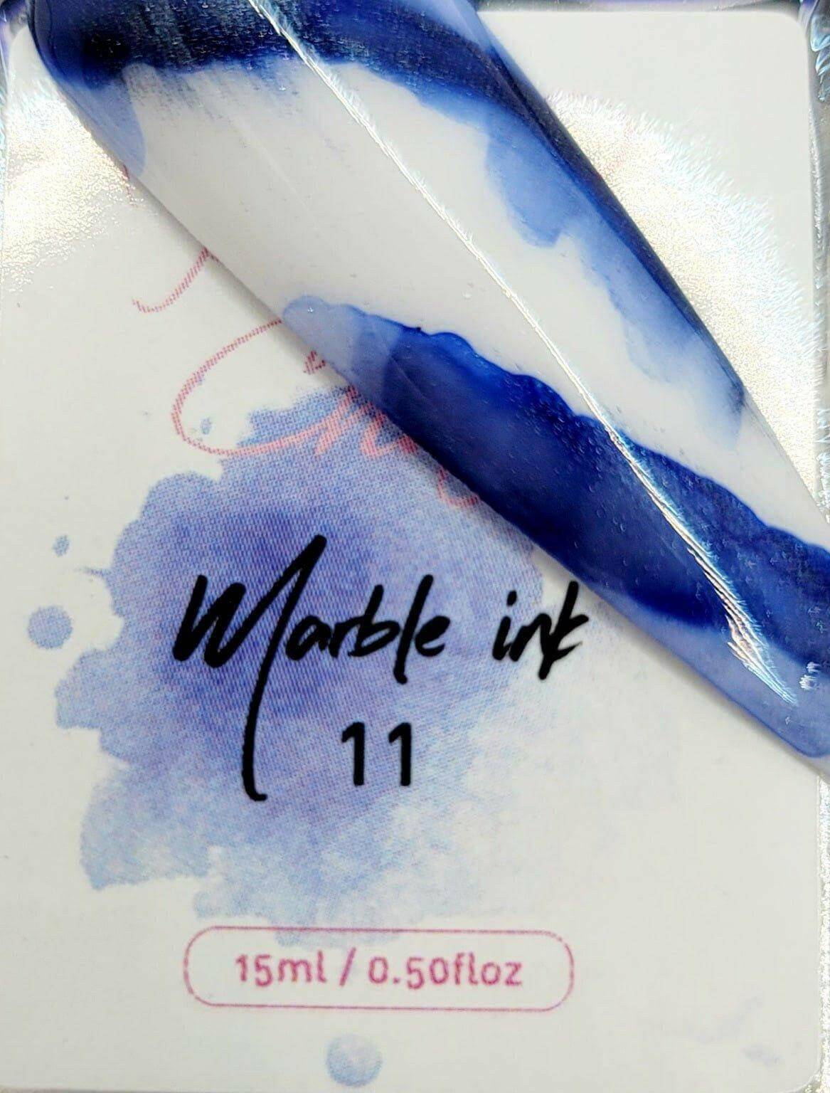 Metallic Marble Ink 11 by thePINKchair - thePINKchair.ca - Nail Art - thePINKchair nail studio