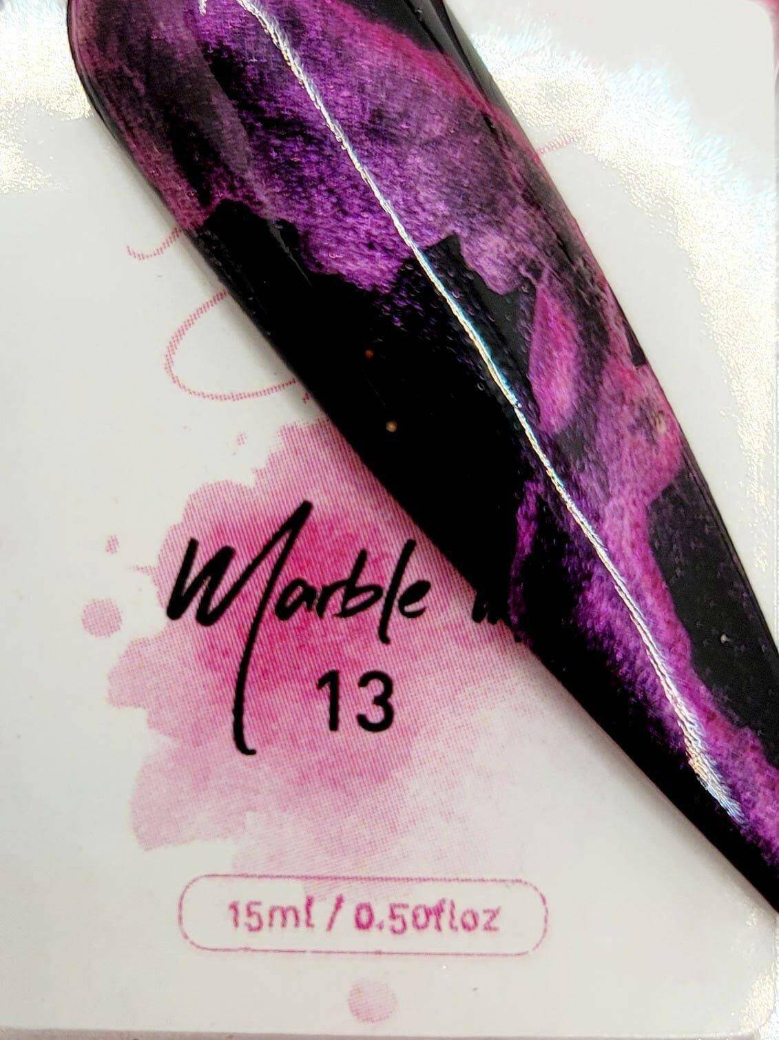 Metallic Marble Ink 13 by thePINKchair - thePINKchair.ca - Nail Art - thePINKchair nail studio