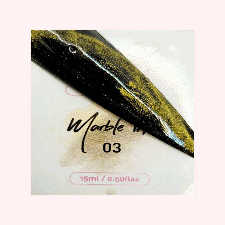 Metallic Marble Ink 3 by thePINKchair - thePINKchair.ca - Nail Art - thePINKchair nail studio