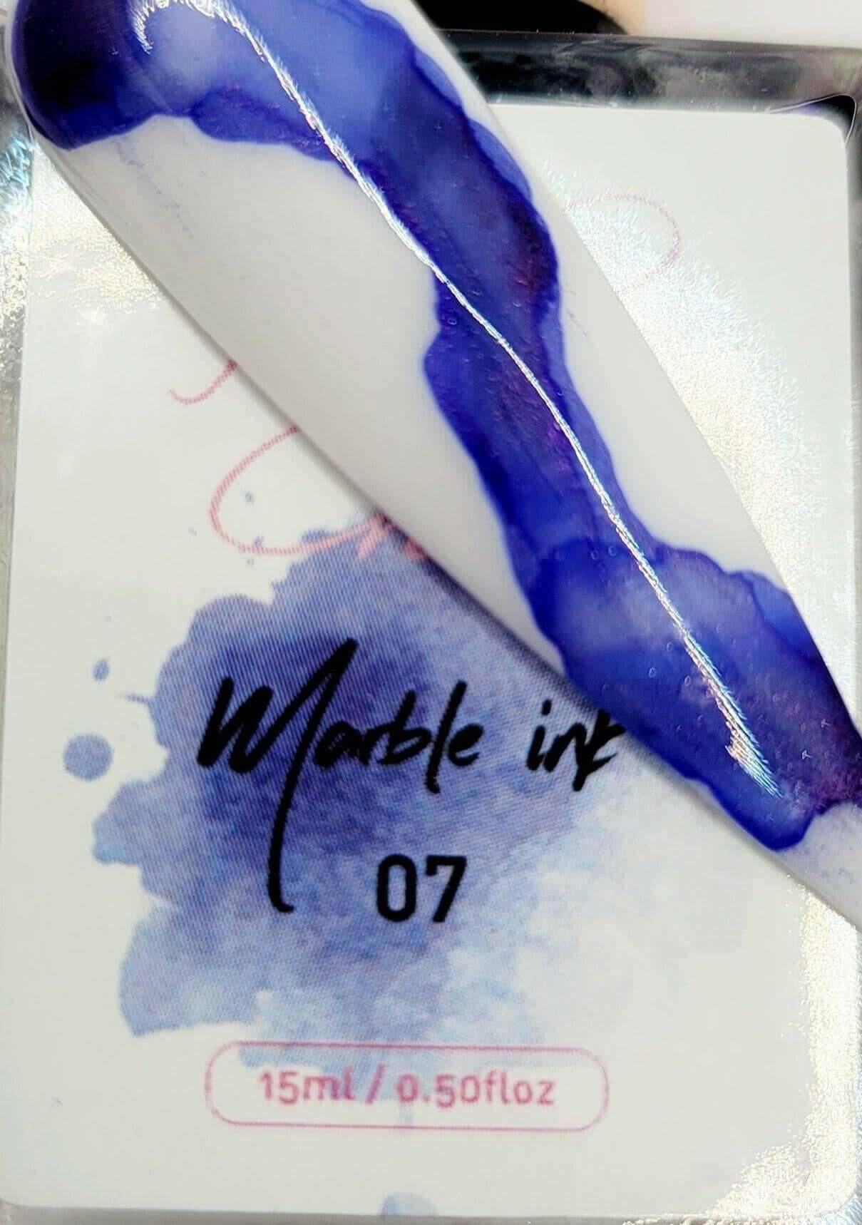 Metallic Marble Ink 7 by thePINKchair - thePINKchair.ca - Nail Art - thePINKchair nail studio