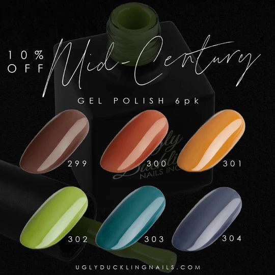 MID-CENTURY - 6pk COLLECTION - thePINKchair.ca - gel polish - Ugly Duckling