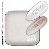 Milky White Shimmer Rubber Base CBE17 by 2MBEAUTY