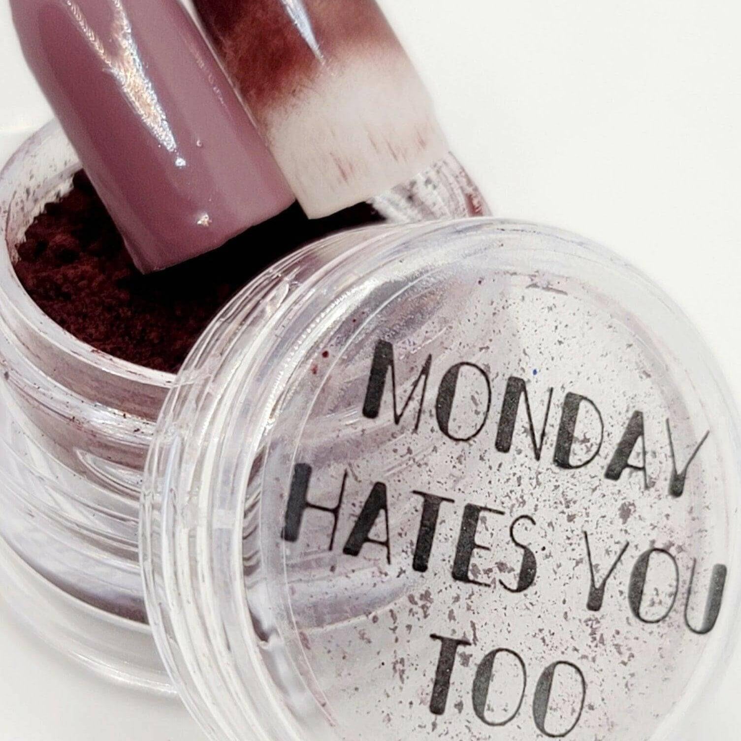 Monday Hates You Too, Pigment by thePINKchair - thePINKchair.ca - Nail Art - thePINKchair nail studio
