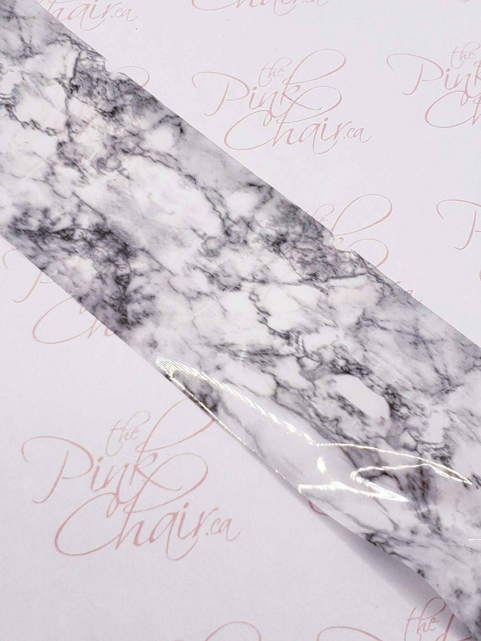 Mr. Slate - Transfer foil - thePINKchair.ca - Nail Art - thePINKchair nail studio