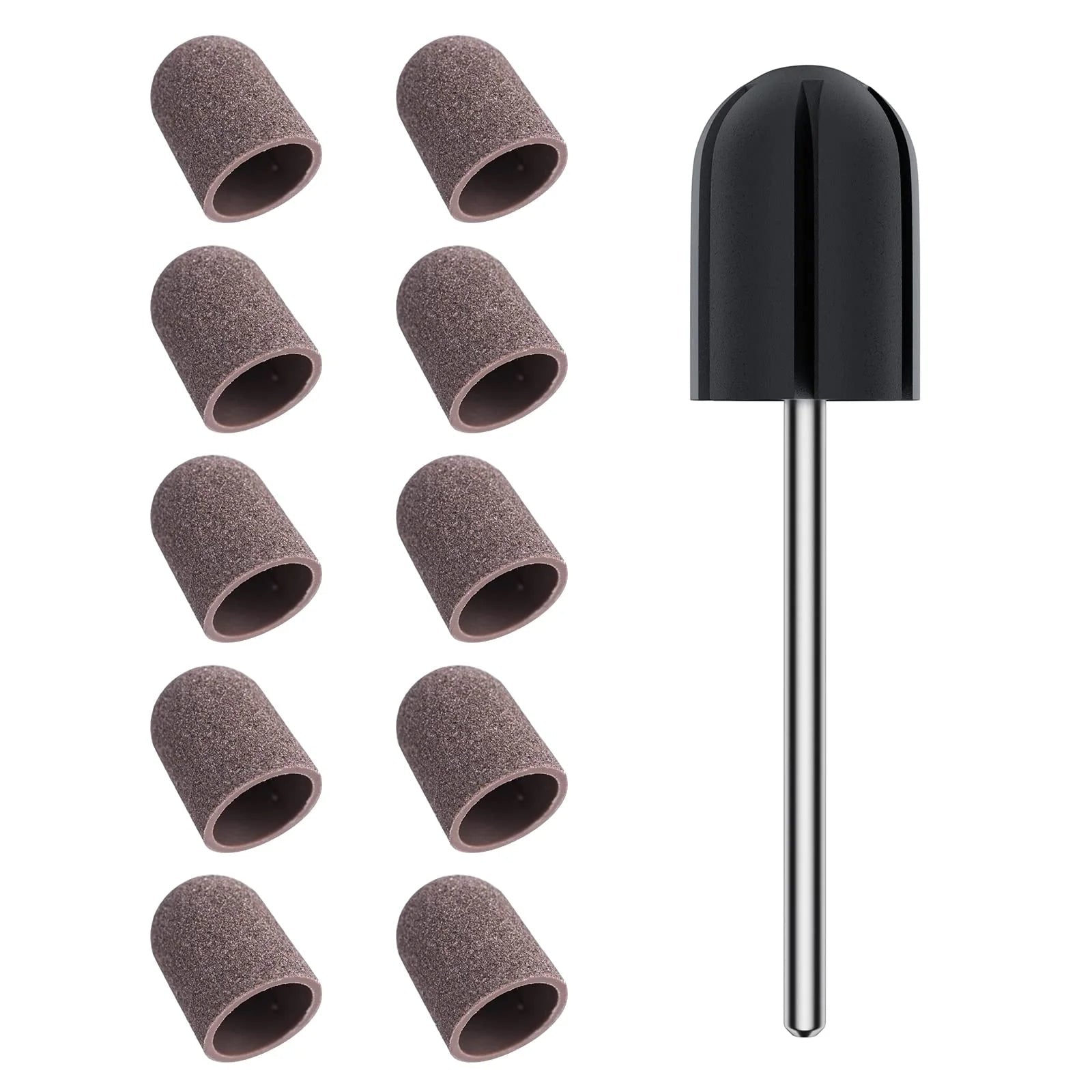 Nail Sanding Caps With A Rubber Mandrel Bit Brown - 13mm - thePINKchair.ca - Pedicure - Melody Susie