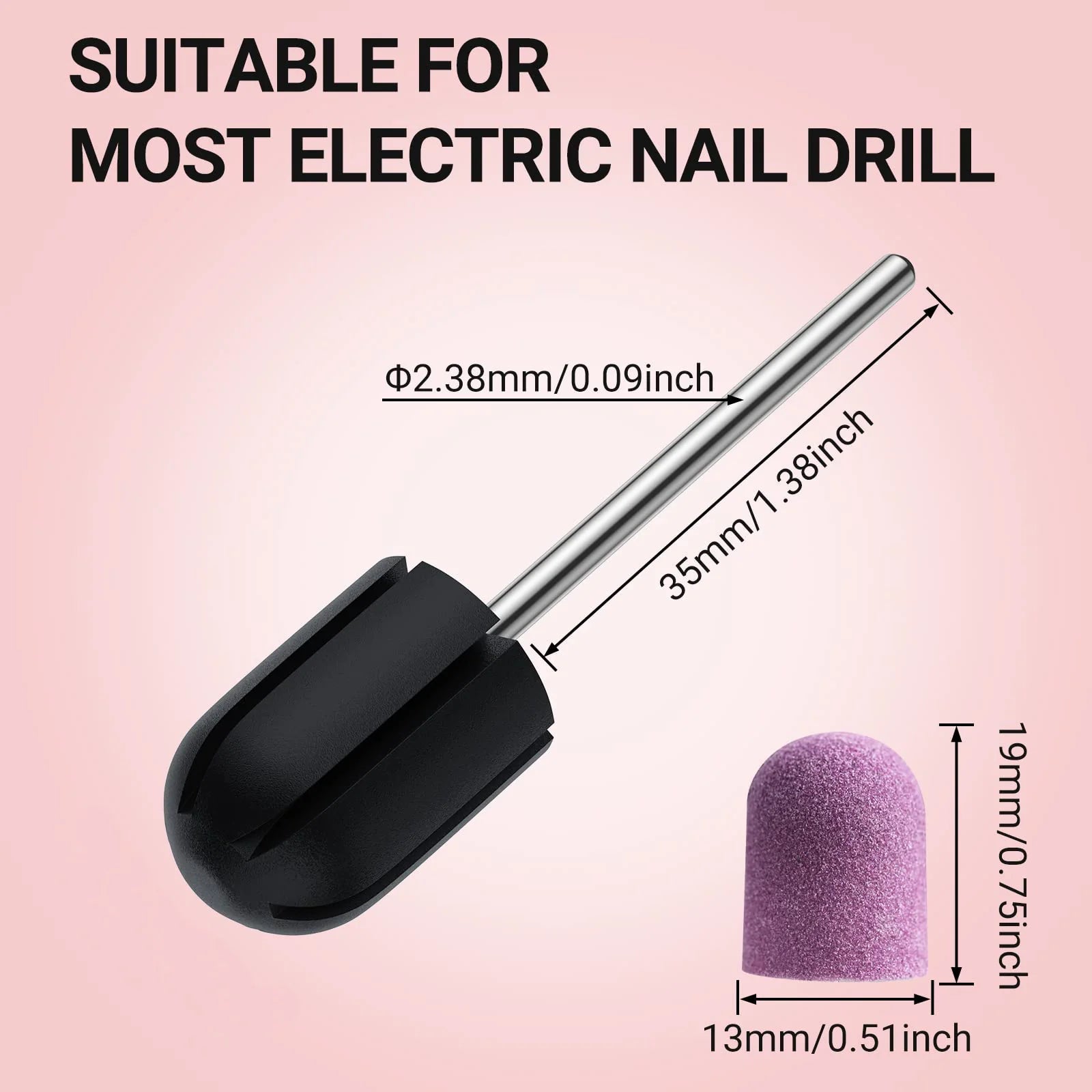 Nail Sanding Caps With A Rubber Mandrel Bit Purple - 13mm - thePINKchair.ca - Pedicure - Melody Susie