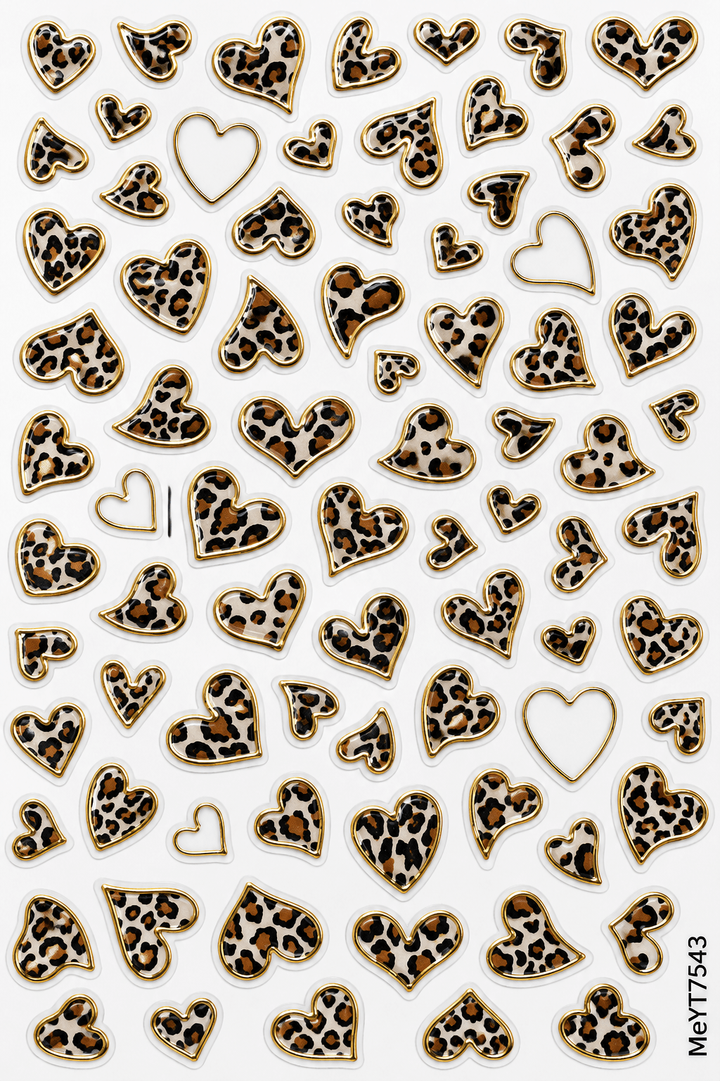 Nice Girl – Cheetah Heart Nail Art Stickers - thePINKchair.ca - nail art - thePINKchair.ca