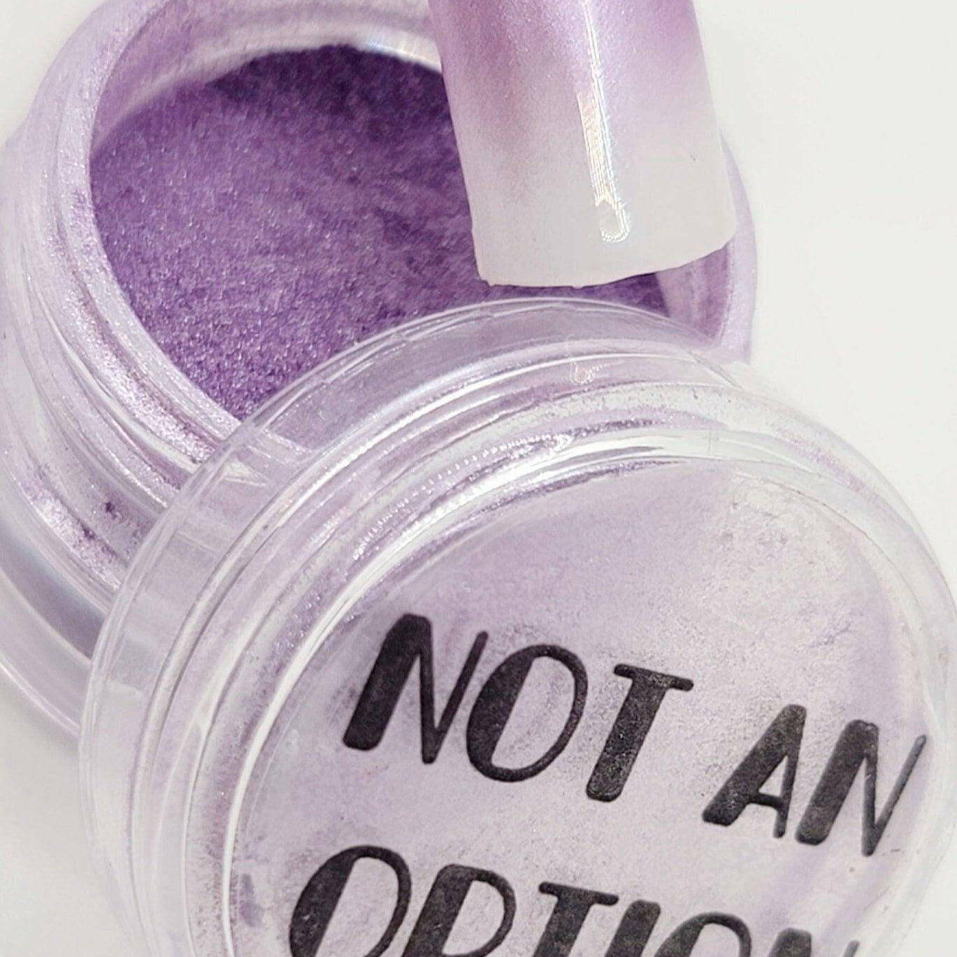 Not an Option, Pigment by thePINKchair - thePINKchair.ca - Nail Art - thePINKchair nail studio