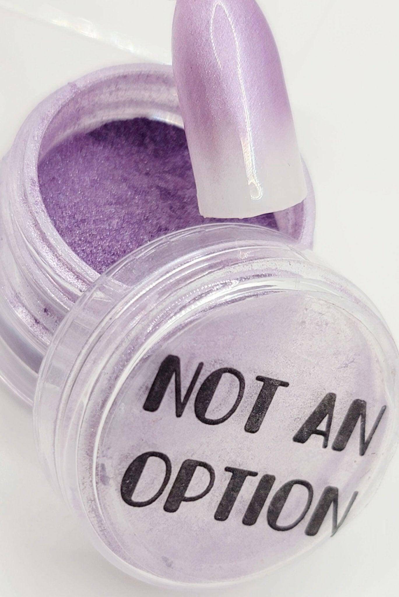 Not an Option, Pigment by thePINKchair - thePINKchair.ca - Nail Art - thePINKchair nail studio