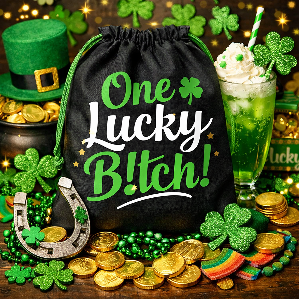 One Lucky B*tch - St. Paddy's Loot bag - thePINKchair.ca - Nail Art - thePINKchair.ca