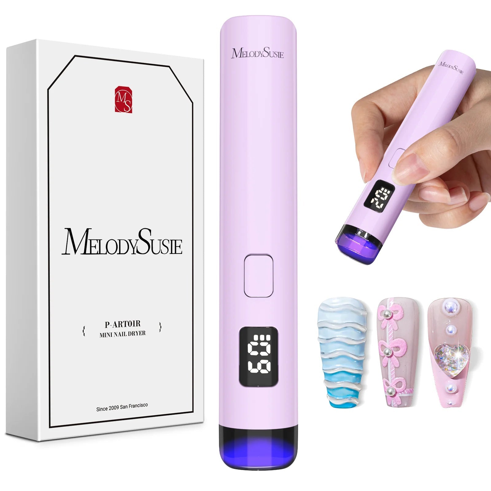 P - Art01R Rechargeable Mini LED/UV Nail Art Lamp - thePINKchair.ca - Lamp - Melody Susie