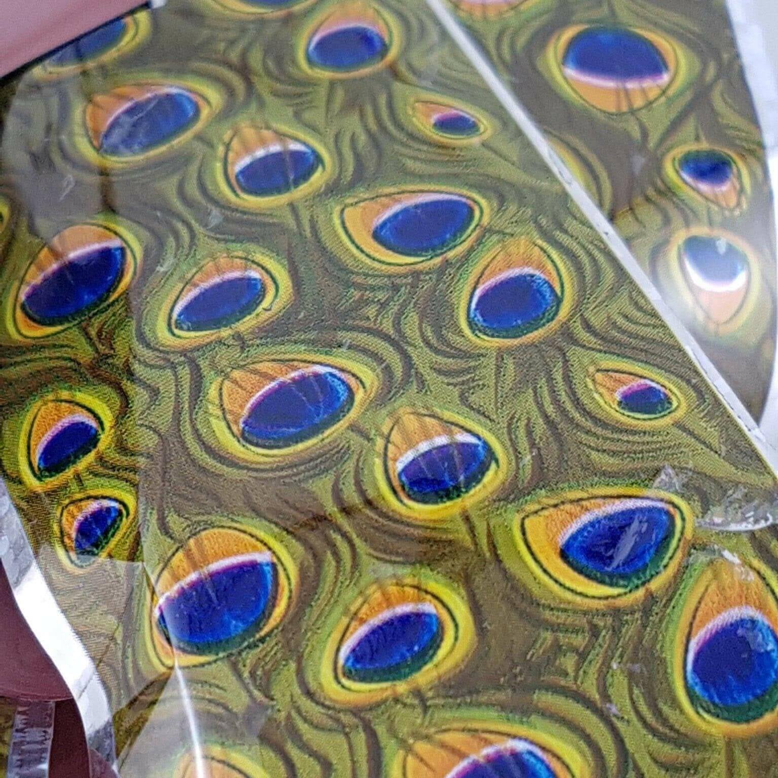 Peacock Transfer Foil - thePINKchair.ca - Nail Art - thePINKchair nail studio