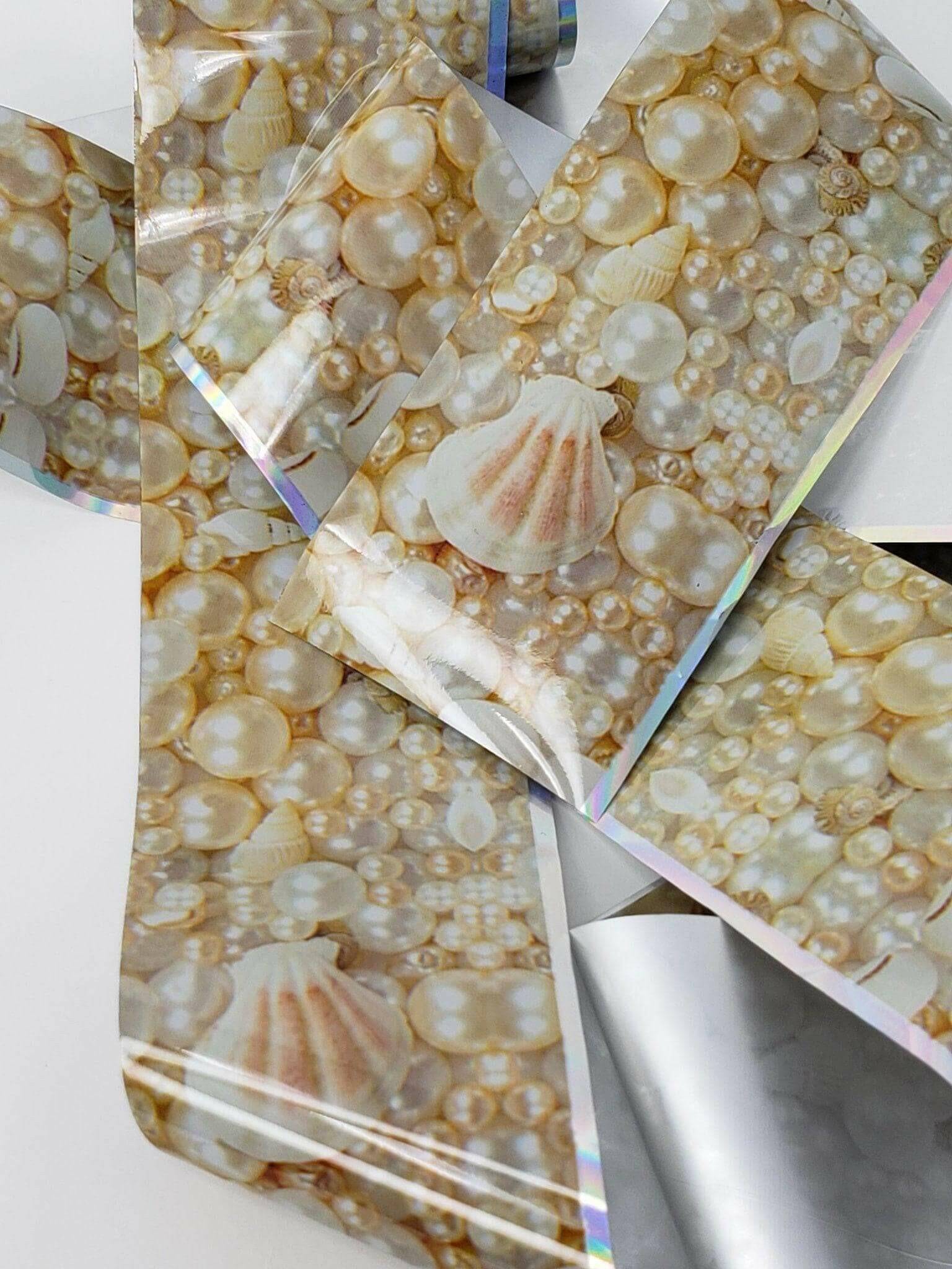Pearls & Shells Transfer Foil - thePINKchair.ca - Nail Art - thePINKchair nail studio