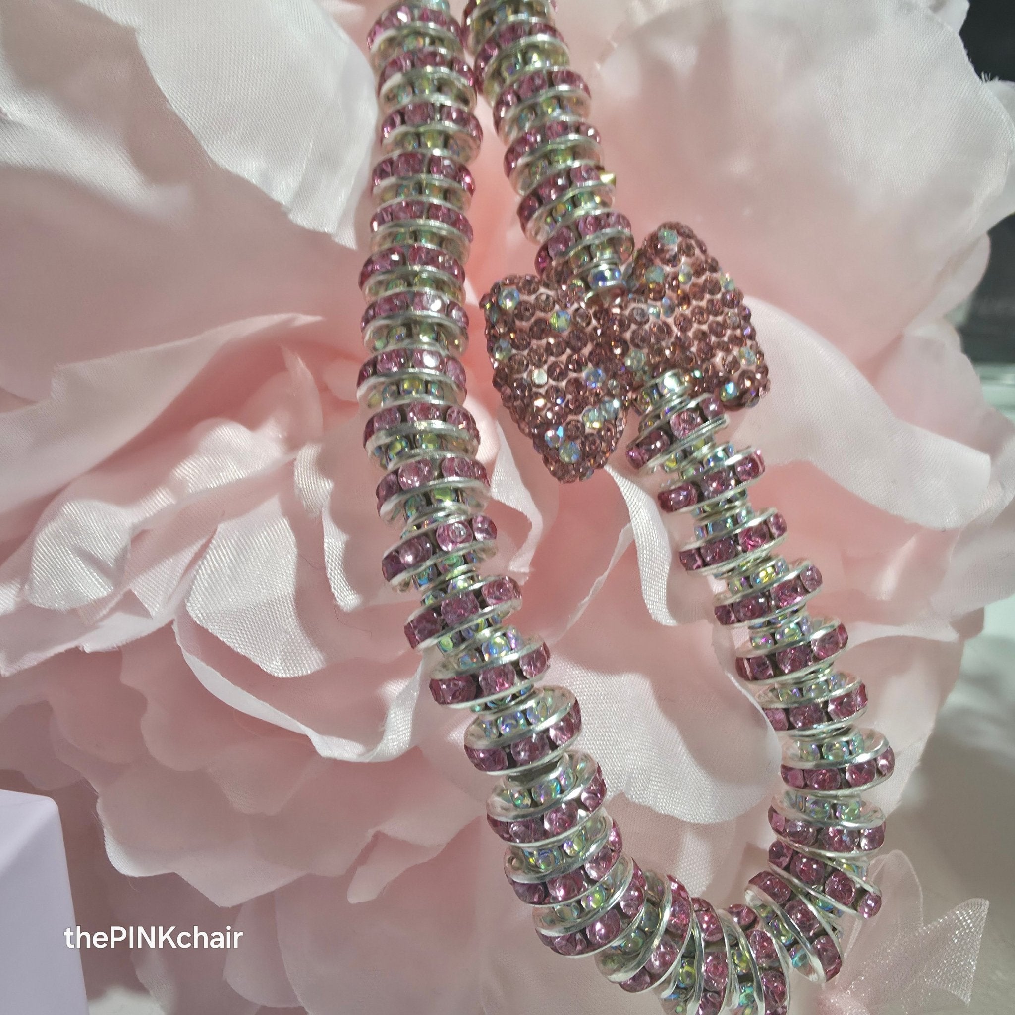 PINK Crystal Bow Wristlet/keychain - thePINKchair.ca - swag - thePINKchair.ca