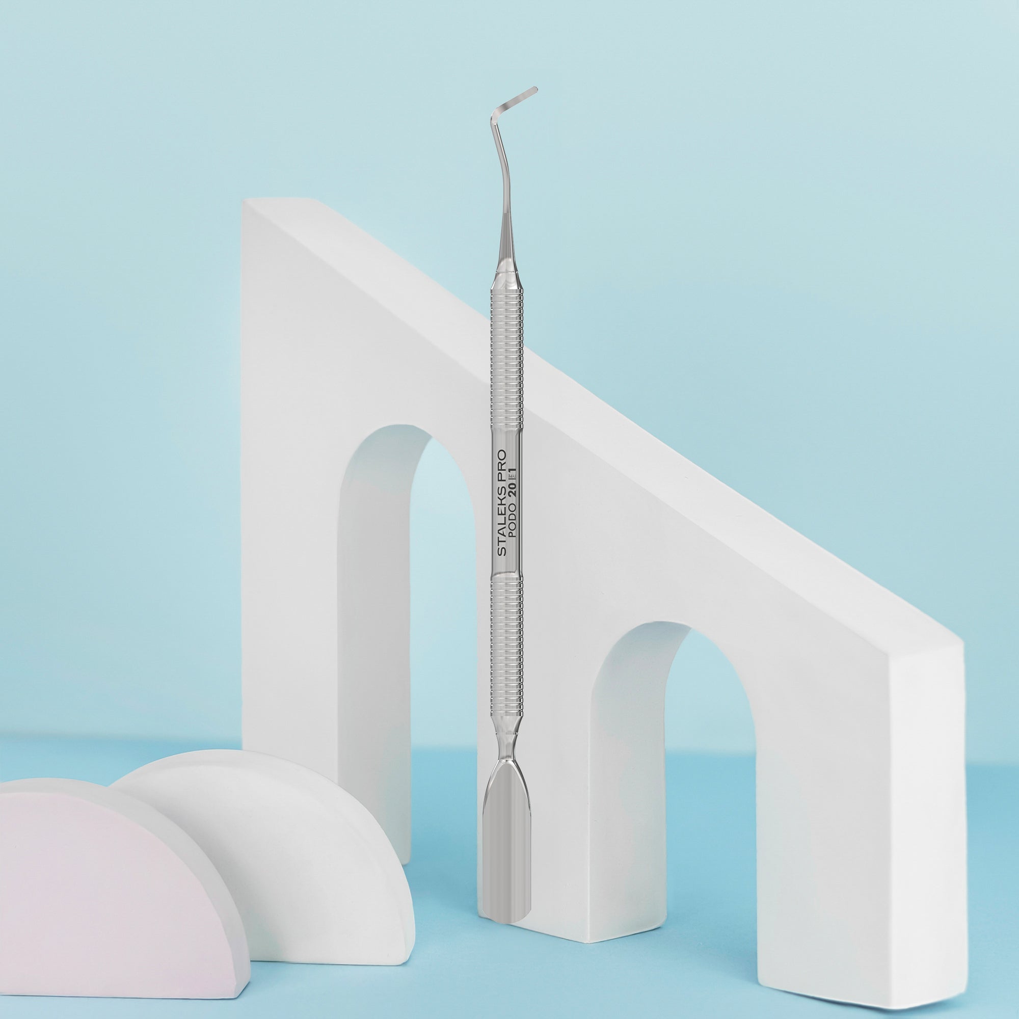 Podology curette PODO 20 TYPE 1 (curette and rounded wide pusher) PP-20/1 - thePINKchair.ca - Tools - Staleks