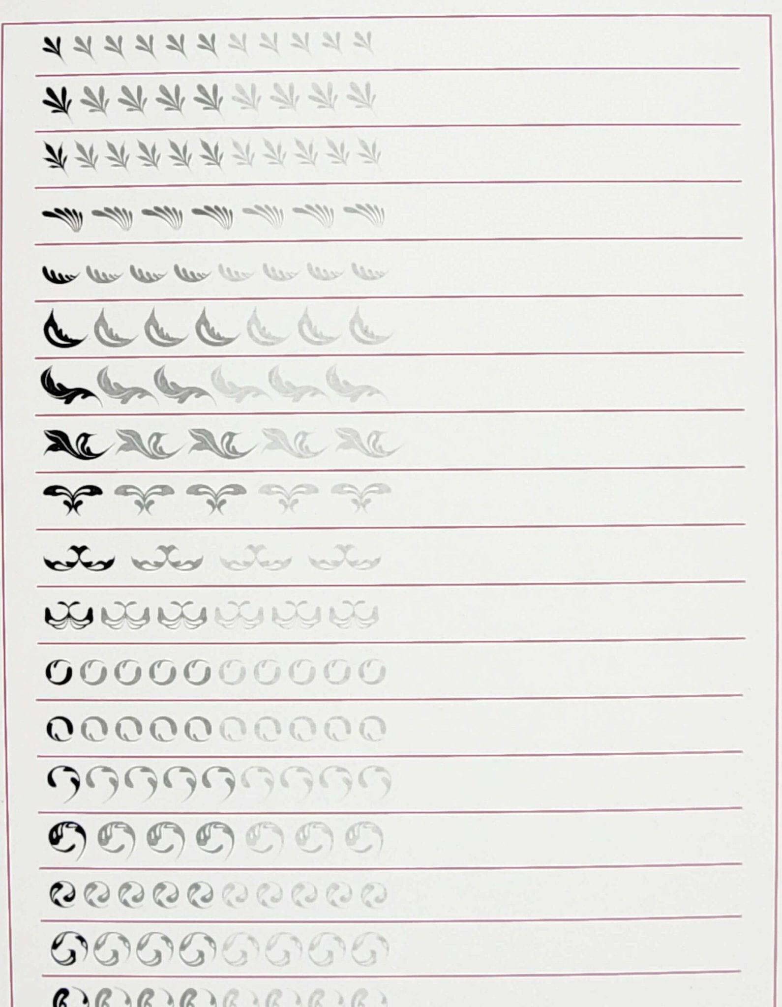 Practice Sheets for Nail Art by Crystal Nails - thePINKchair.ca - Nail Art - Crystal Nails/Elite Cosmetix USA