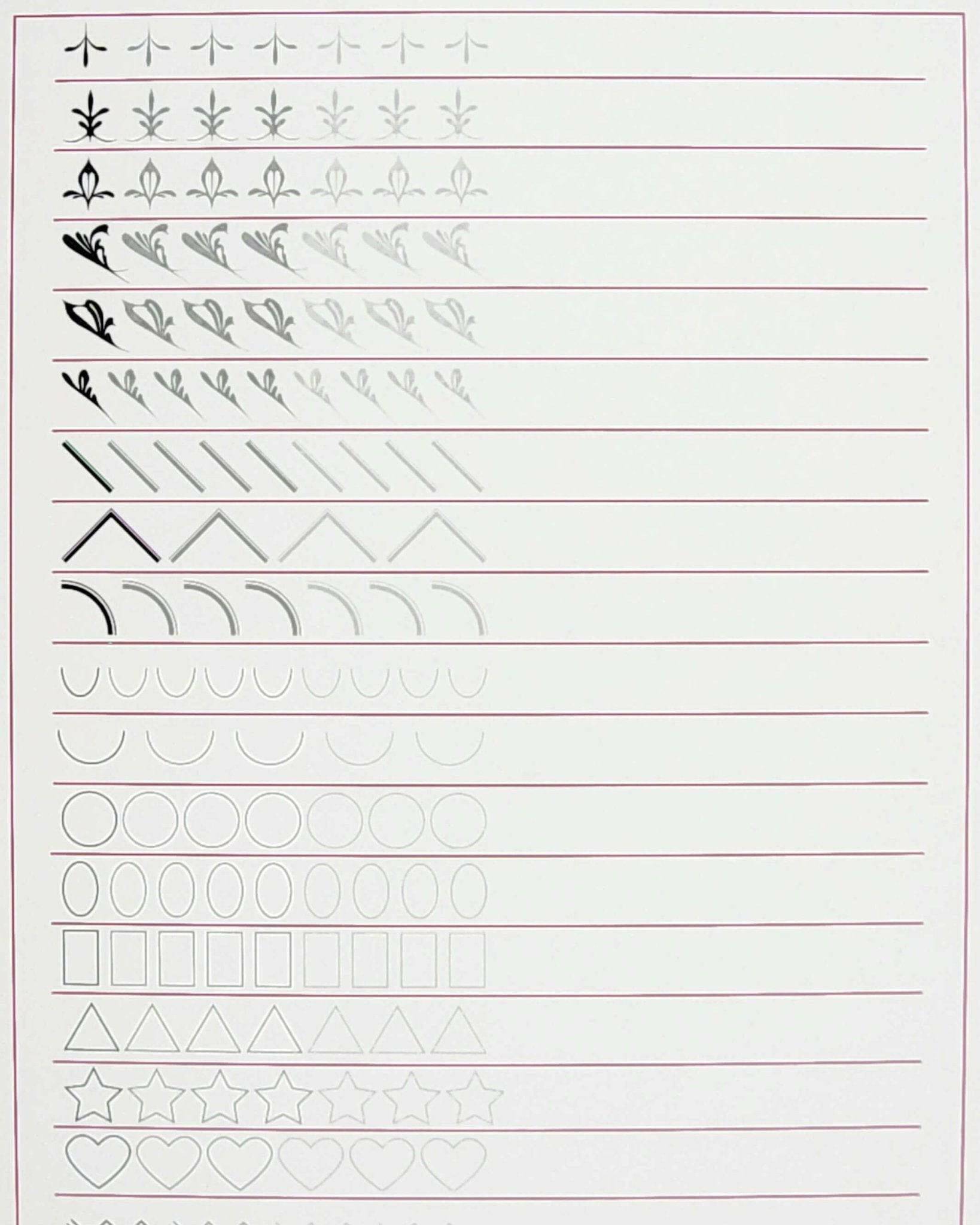 Practice Sheets for Nail Art by Crystal Nails - thePINKchair.ca - Nail Art - Crystal Nails/Elite Cosmetix USA