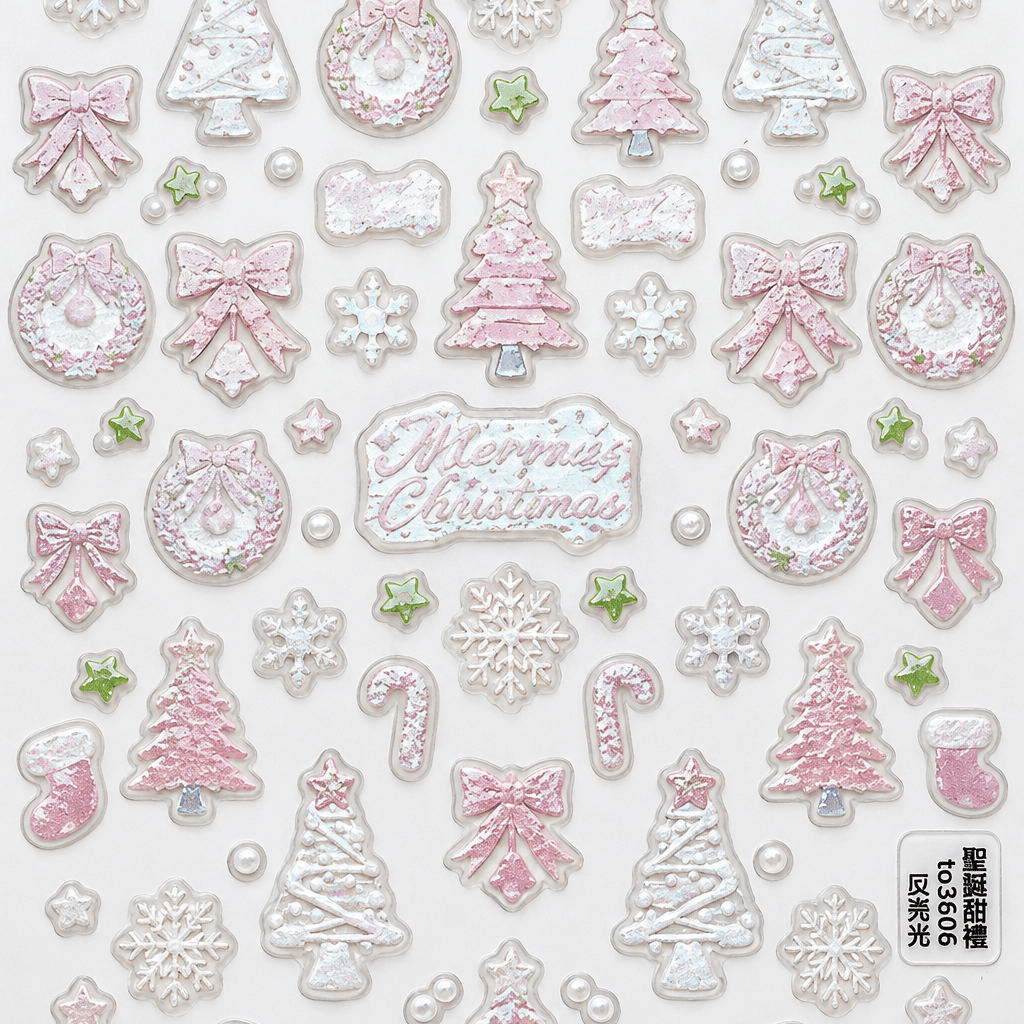 Pretty Little Christmas – Nail Art Stickers - thePINKchair.ca - nail art - thePINKchair.ca