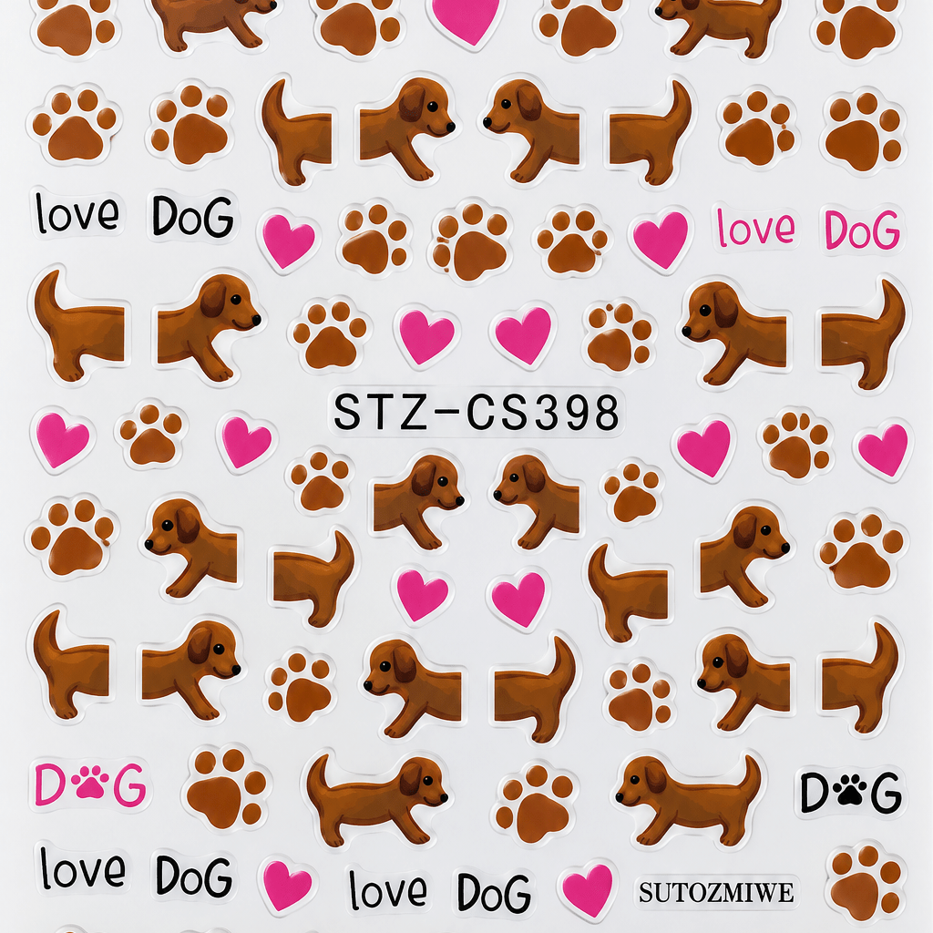 Puppy Love – Dog Nail Art Stickers - thePINKchair.ca - nail art - thePINKchair.ca