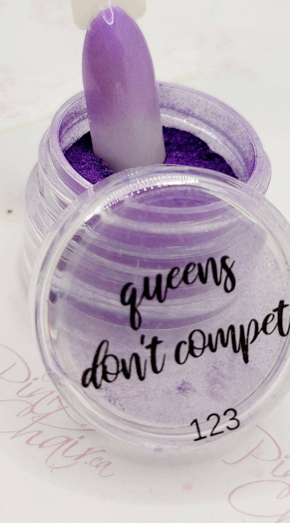 Queens Don't Compete, Pigment by thePINKchair - thePINKchair.ca - Nail Art - thePINKchair nail studio