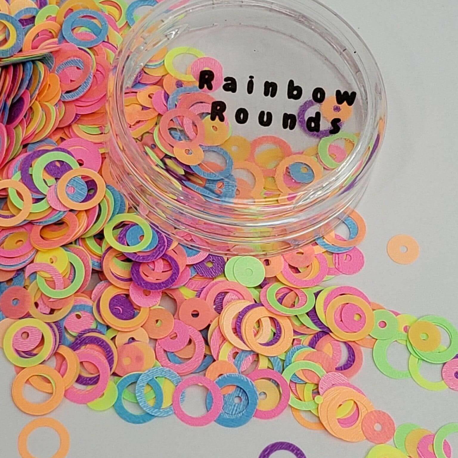 Rainbow Rounds, Glitter (169) - thePINKchair.ca - Glitter - thePINKchair nail studio
