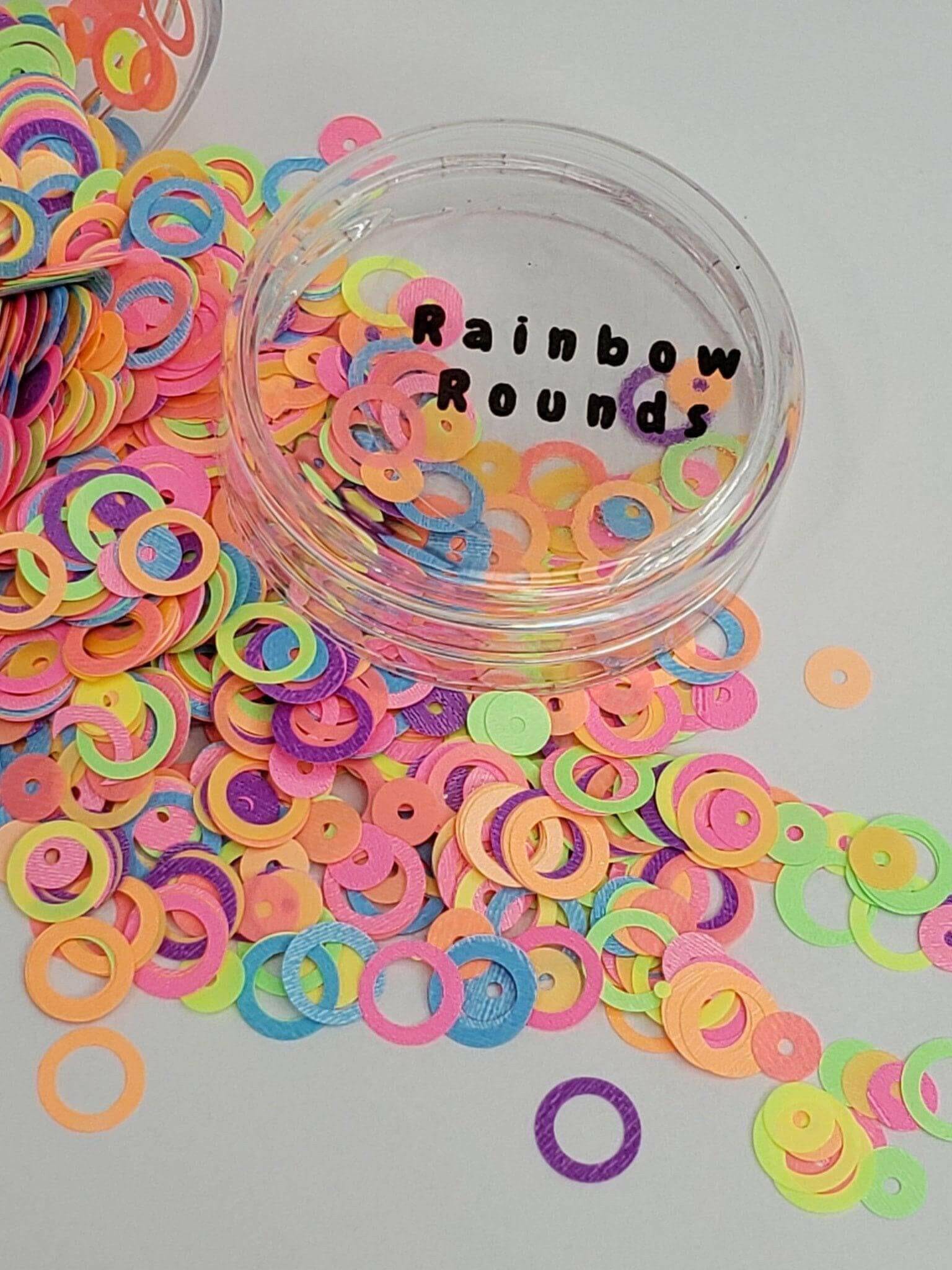 Rainbow Rounds, Glitter (169) - thePINKchair.ca - Glitter - thePINKchair nail studio