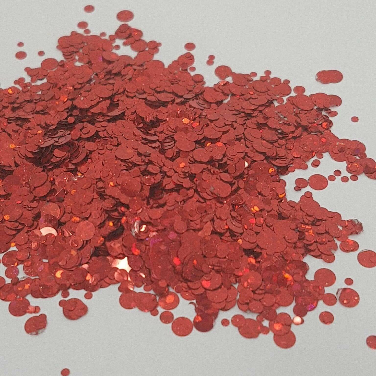Red Holo Dot, Glitter (341) - thePINKchair.ca - Glitter - thePINKchair nail studio