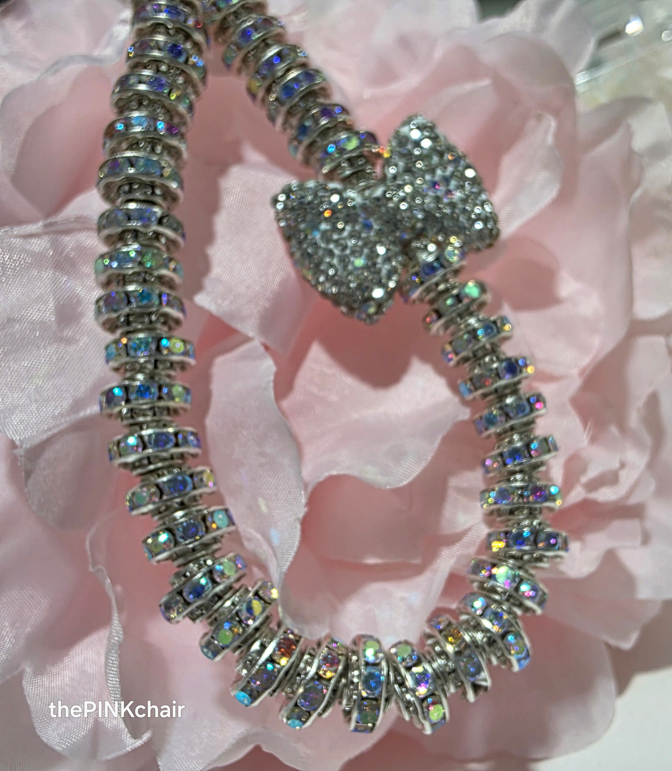 Crystal Bow Wristlet/keychain - thePINKchair.ca
