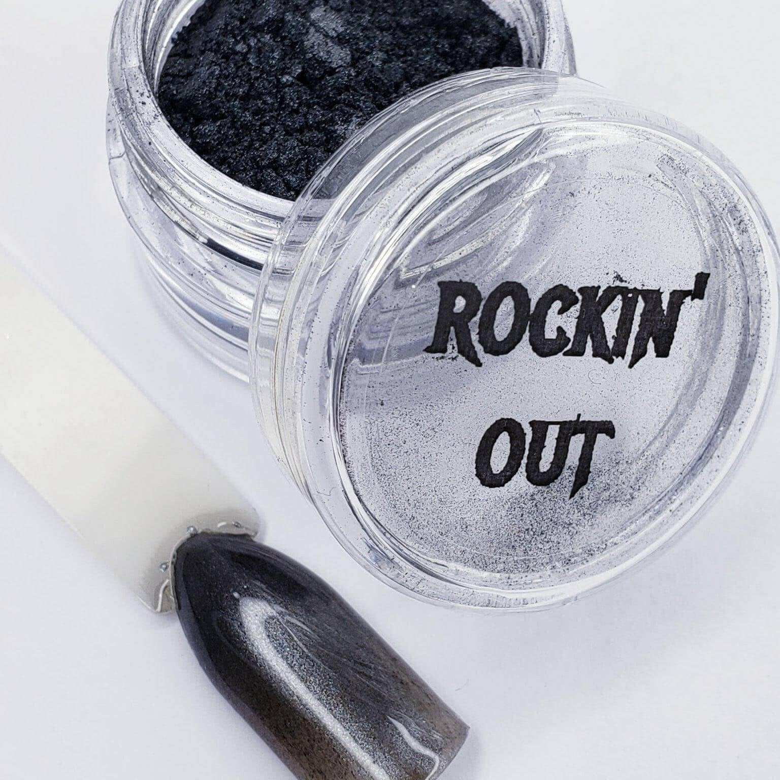 Rockin’ Out, Pigment by thePINKchair - thePINKchair.ca - Nail Art - thePINKchair nail studio