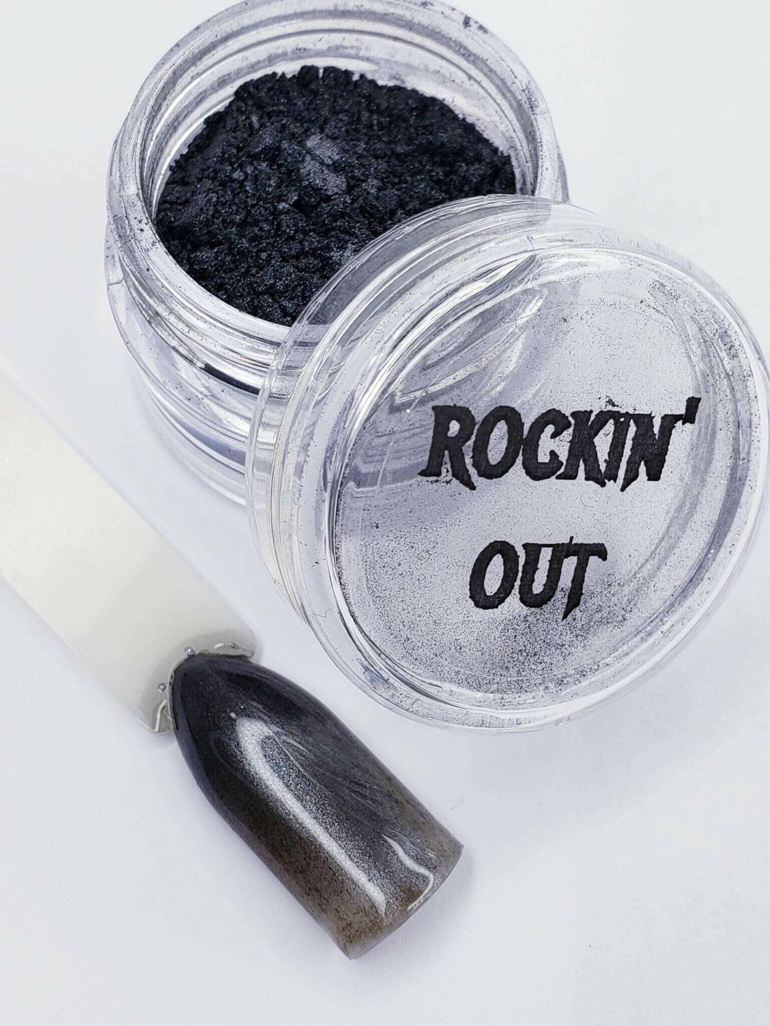 Rockin’ Out, Pigment by thePINKchair - thePINKchair.ca - Nail Art - thePINKchair nail studio