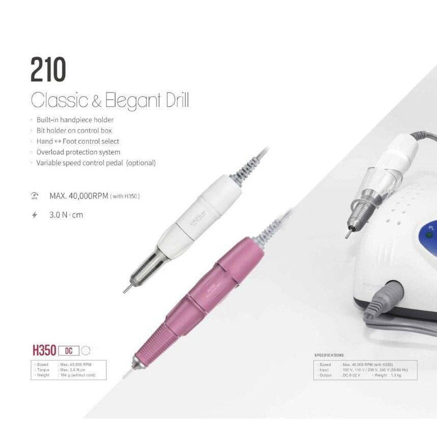 Saeshin Strong 210 Nail Drill with H350 Handpiece Original by U-Tools - thePINKchair.ca