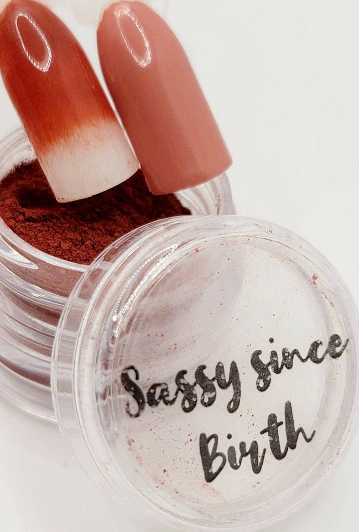 Sassy Since Birth, Pigment by thePINKchair - thePINKchair.ca - Nail Art - thePINKchair nail studio