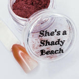She’s a Shady Beach, Pigment by thePINKchair - thePINKchair.ca - Nail Art - thePINKchair nail studio