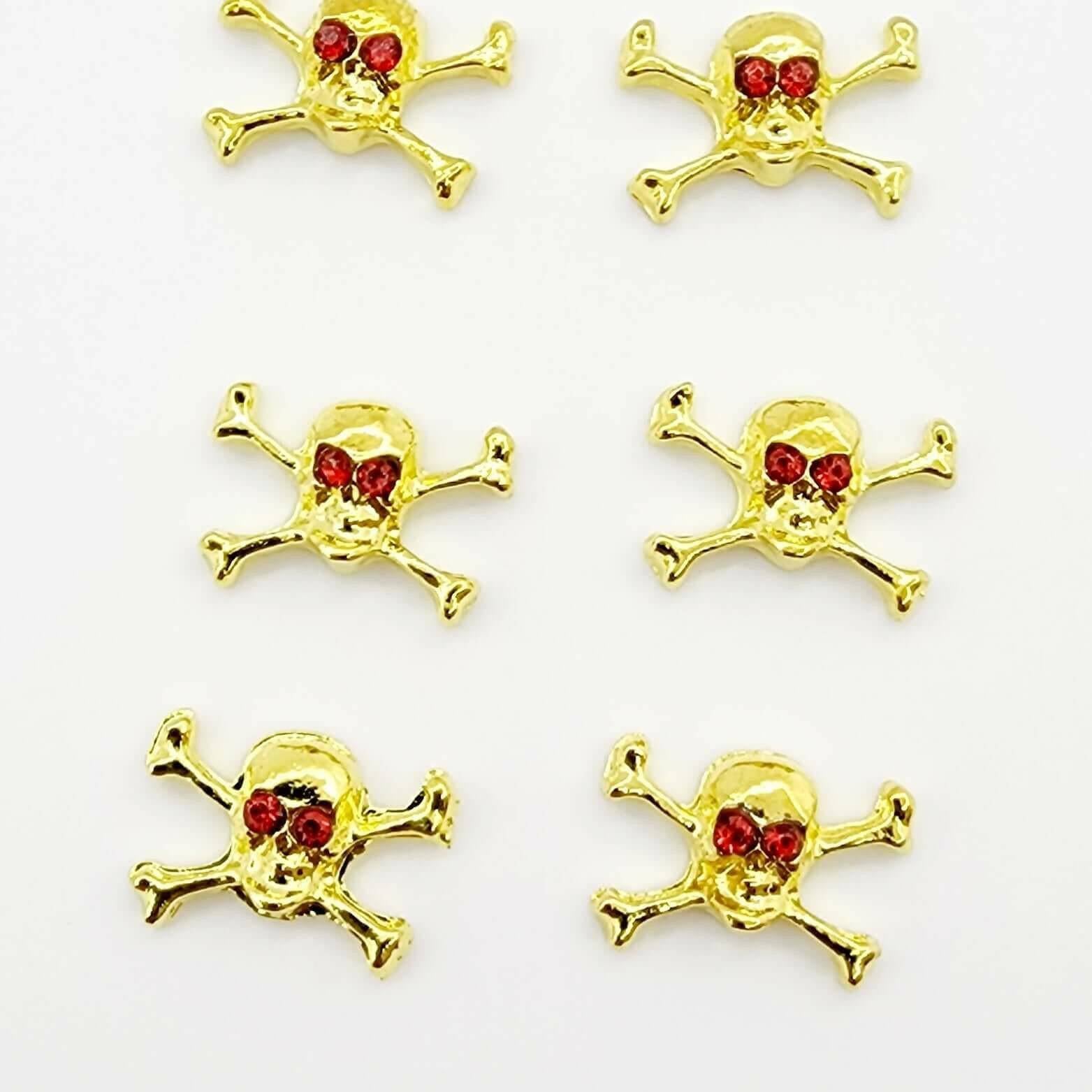 Skulls 12 Metal Nail Art by thePINKchair - thePINKchair.ca - Nail Art Kits & Accessories - thePINKchair nail studio