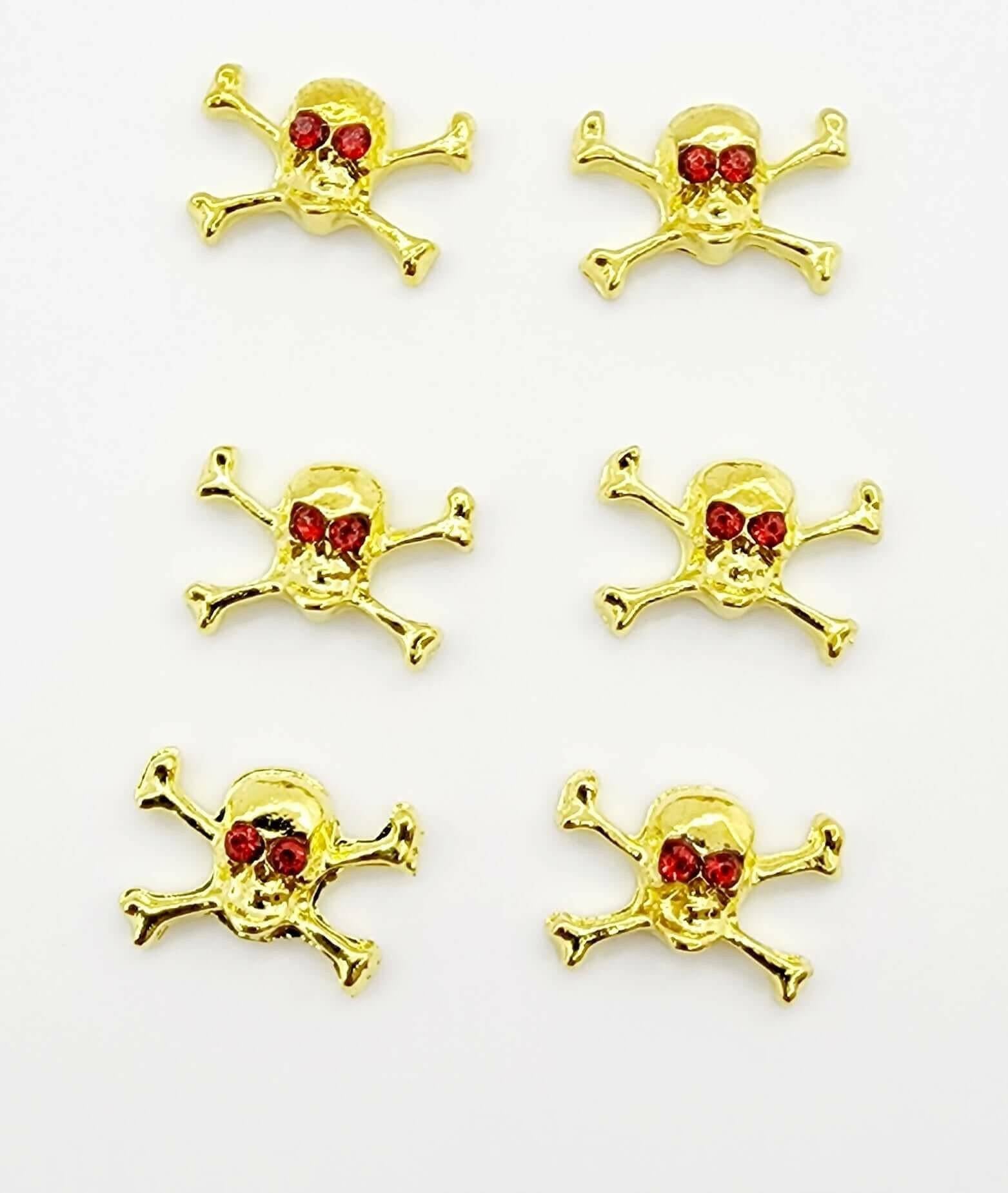 Skulls 12 Metal Nail Art by thePINKchair - thePINKchair.ca - Nail Art Kits & Accessories - thePINKchair nail studio