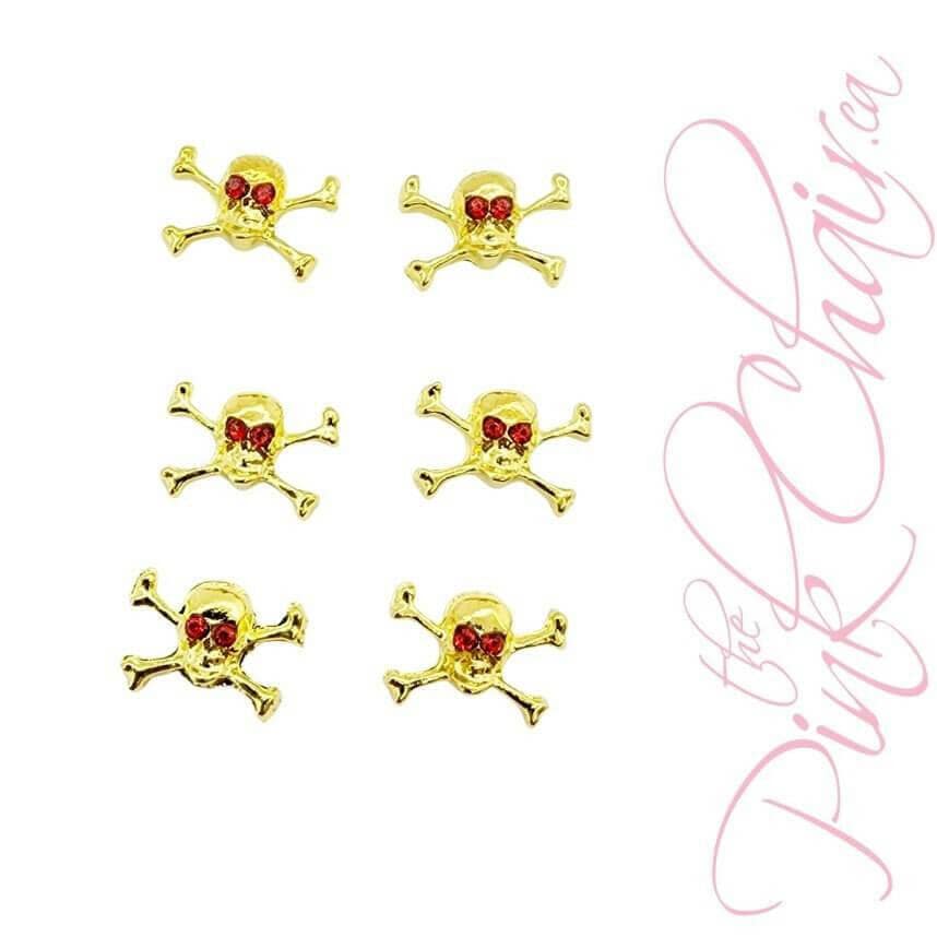 Skulls 12 Metal Nail Art by thePINKchair - thePINKchair.ca - Nail Art Kits & Accessories - thePINKchair nail studio