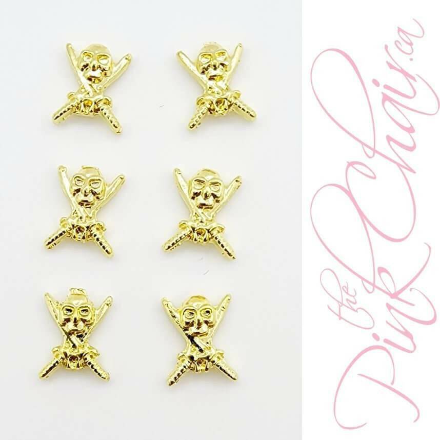 Skulls 5 Metal Nail Art by thePINKchair - thePINKchair.ca - Nail Art Kits & Accessories - thePINKchair nail studio