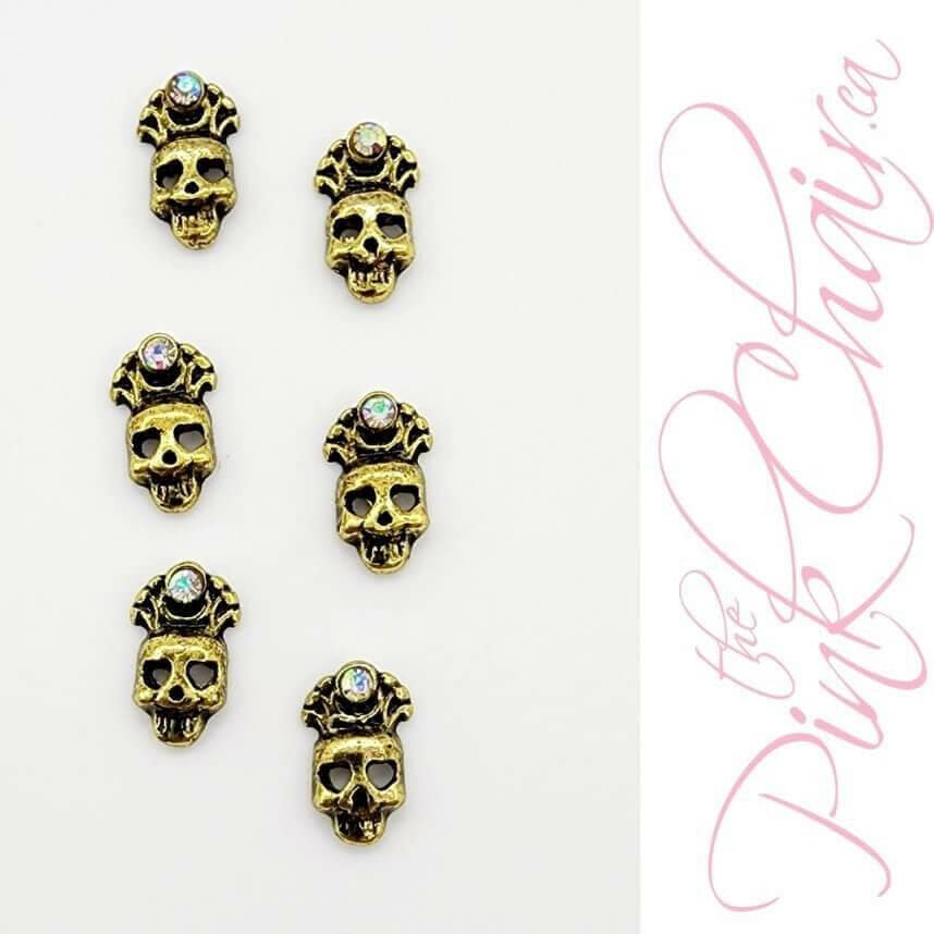 Skulls 7 Metal Nail Art by thePINKchair - thePINKchair.ca - Nail Art Kits & Accessories - thePINKchair nail studio