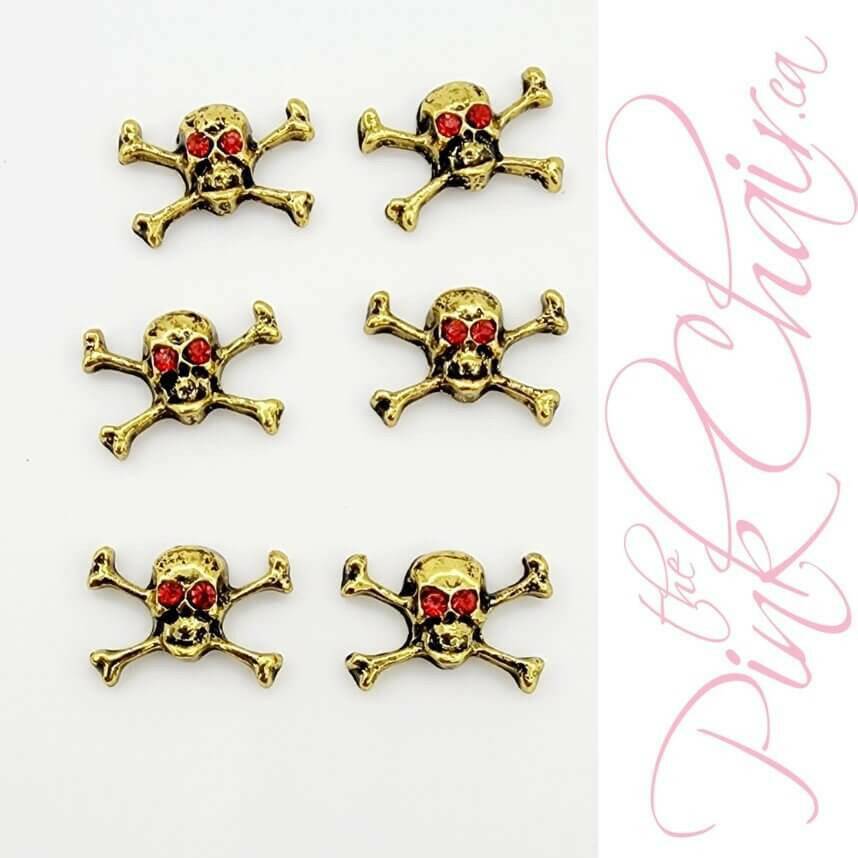Skulls 8 Metal Nail Art by thePINKchair - thePINKchair.ca - Nail Art Kits & Accessories - thePINKchair nail studio