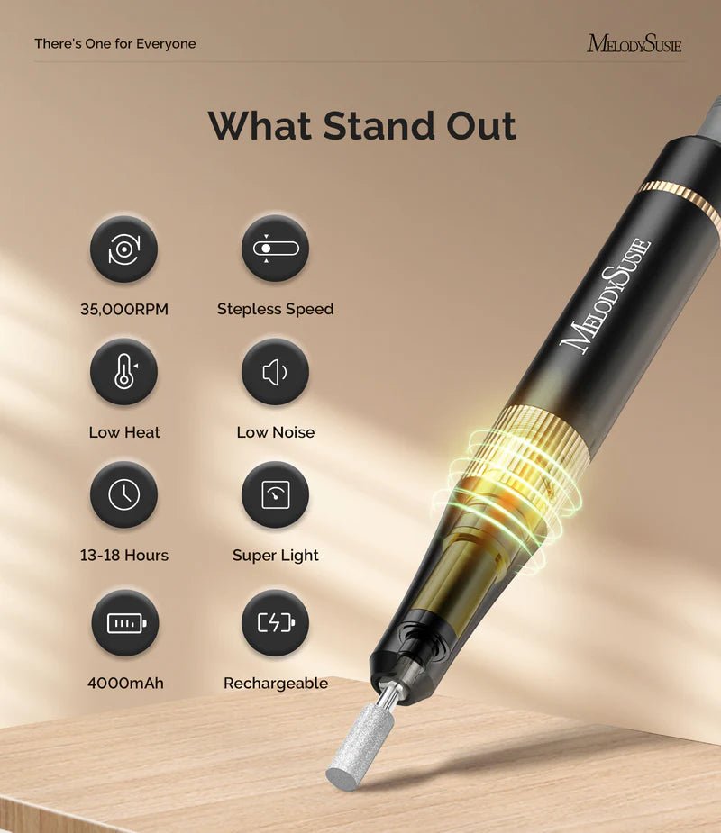 SM200F Rechargeable Nail Drill 35000RPM - thePINKchair.ca - efile - Melody Susie