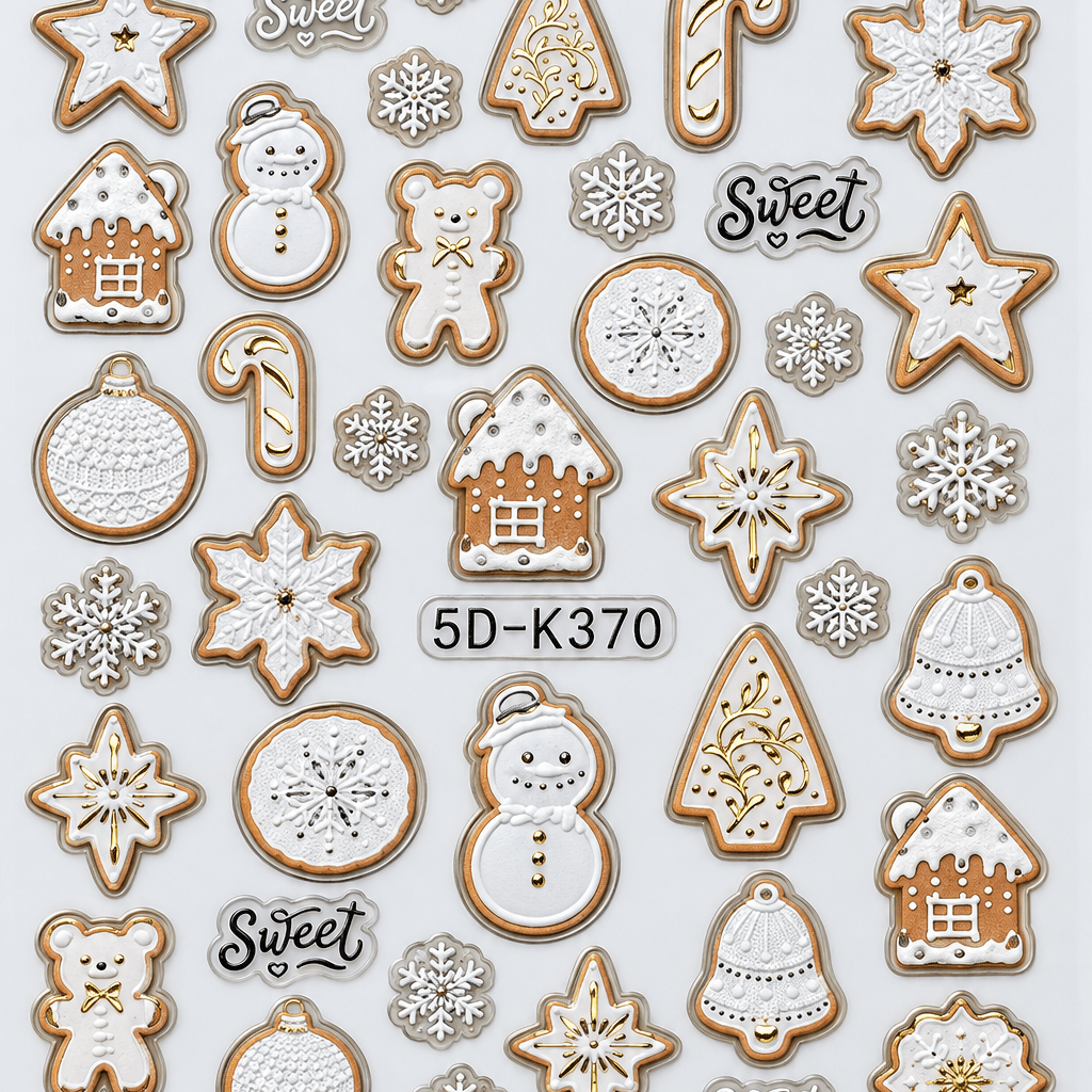 Snowed In – Christmas Nail Art Stickers - thePINKchair.ca - nail art - thePINKchair.ca