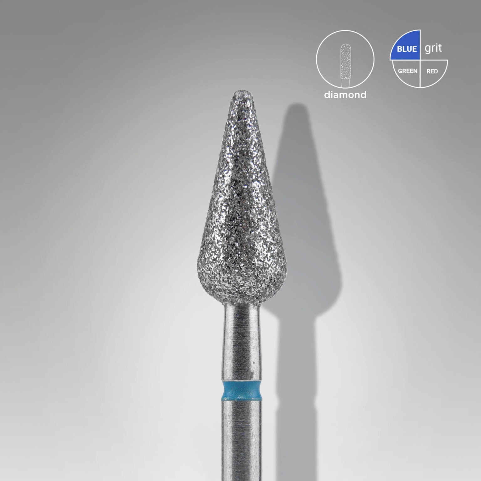Staleks Expert Pointed Pear Diamond Bit Blue 5mm | FA100B050/12 - thePINKchair.ca - thePINKchair.ca