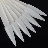 Stiletto Swatch Sticks (NATURAL/50pcs) by thePINKchair - thePINKchair.ca - Tips - thePINKchair nail studio