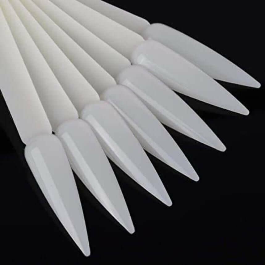 Stiletto Swatch Sticks (NATURAL/50pcs) by thePINKchair - thePINKchair.ca - Tips - thePINKchair nail studio