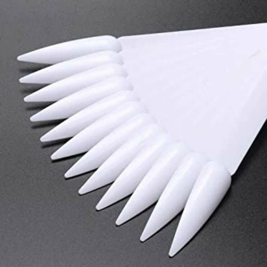 Stiletto Swatch Sticks (WHITE/50pcs) by thePINKchair - thePINKchair.ca - Tips - thePINKchair nail studio