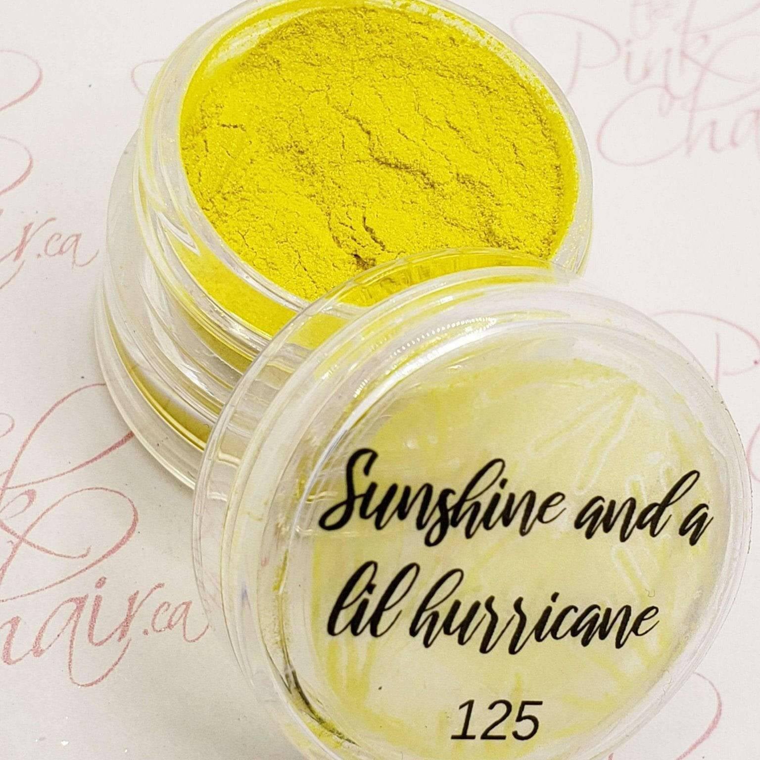 Sunshine and a 'lil Hurricane, Pigment by thePINKchair - thePINKchair.ca - Nail Art - thePINKchair nail studio
