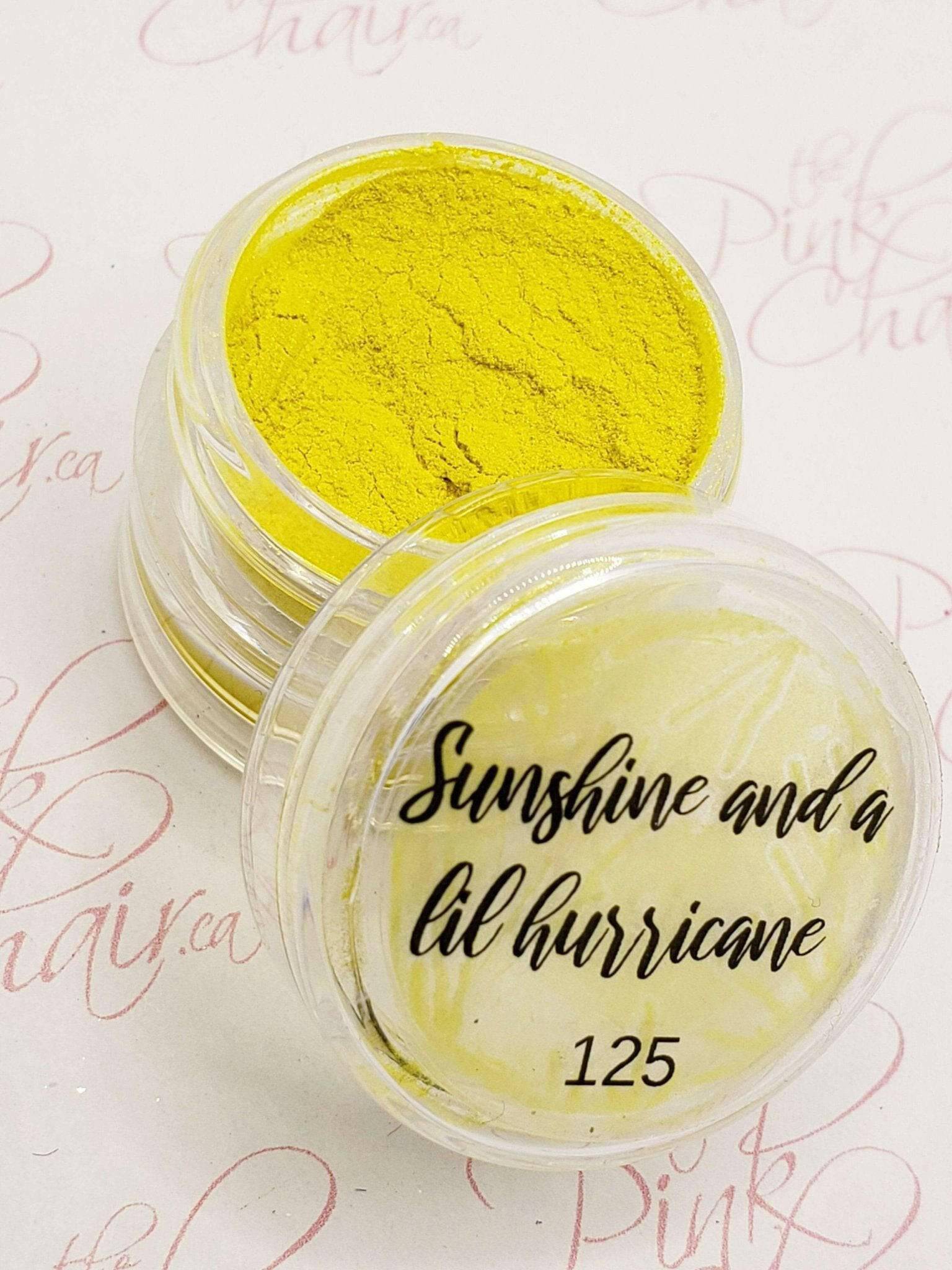 Sunshine and a 'lil Hurricane, Pigment by thePINKchair - thePINKchair.ca - Nail Art - thePINKchair nail studio