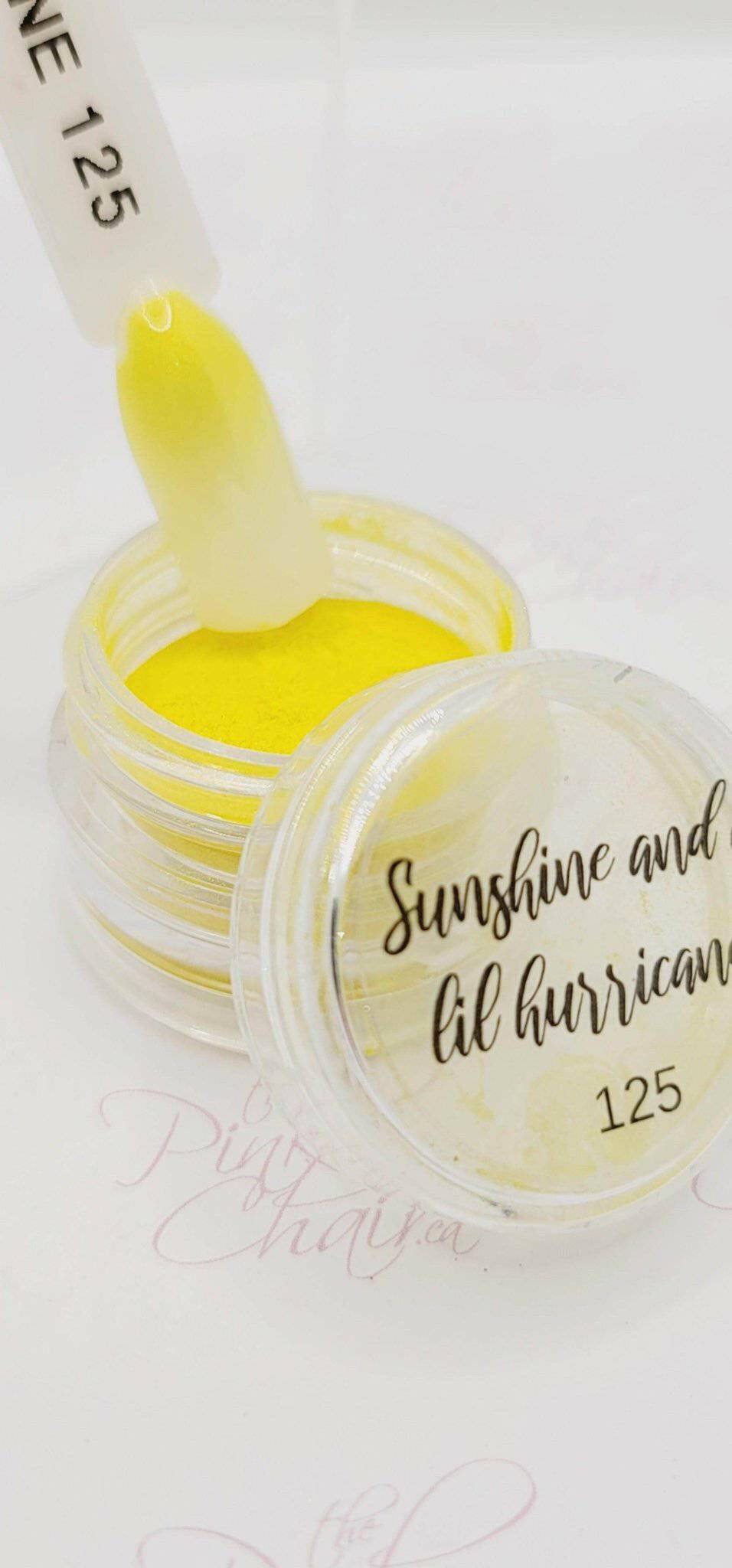 Sunshine and a 'lil Hurricane, Pigment by thePINKchair - thePINKchair.ca - Nail Art - thePINKchair nail studio