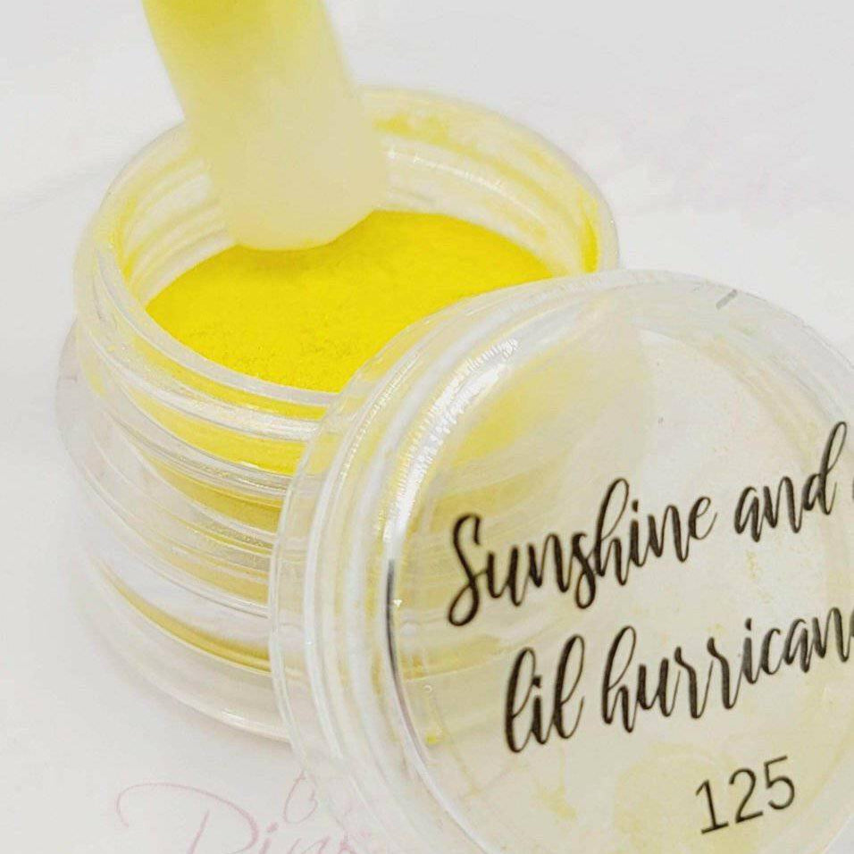 Sunshine and a 'lil Hurricane, Pigment by thePINKchair - thePINKchair.ca - Nail Art - thePINKchair nail studio